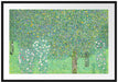 Gustav Klimt - Rosen unter Bäumen Passepartout Rechteckig 100