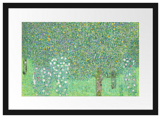 Gustav Klimt - Rosen unter Bäumen Passepartout Rechteckig 40