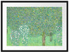 Gustav Klimt - Rosen unter Bäumen Passepartout Rechteckig 80