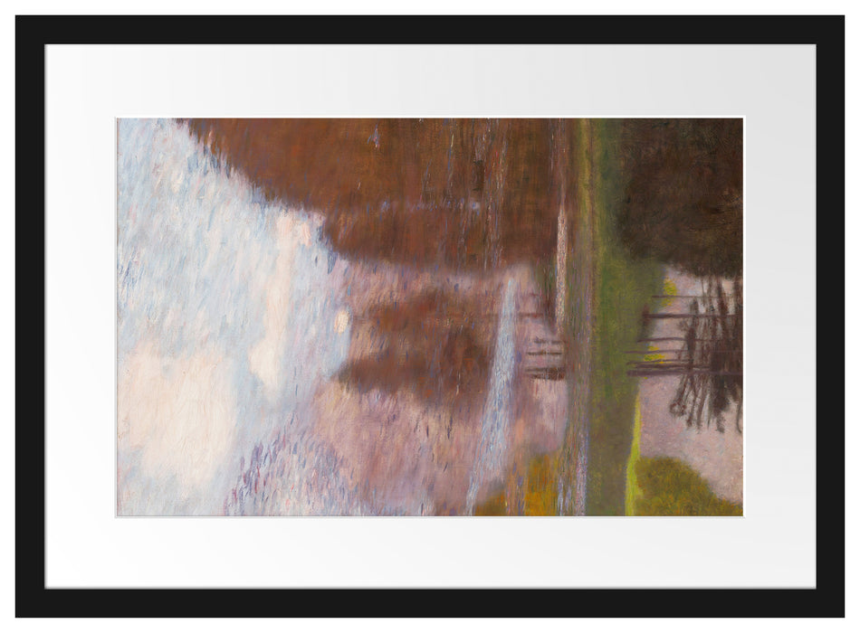Gustav Klimt - Ein Morgen am Teiche Egelsee Passepartout Rechteckig 40