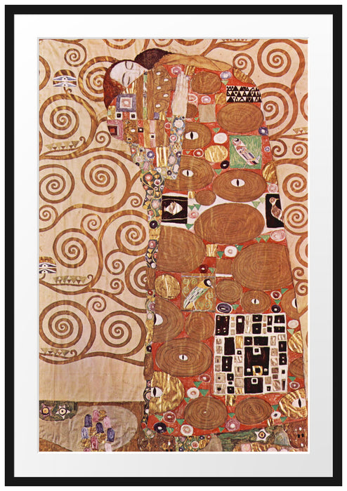 Gustav Klimt - Die Umarmung Passepartout Rechteckig 100