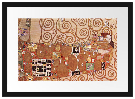 Gustav Klimt - Die Umarmung Passepartout Rechteckig 40