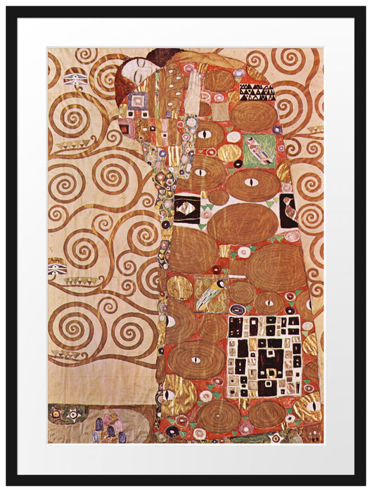 Gustav Klimt - Die Umarmung Passepartout Rechteckig 80
