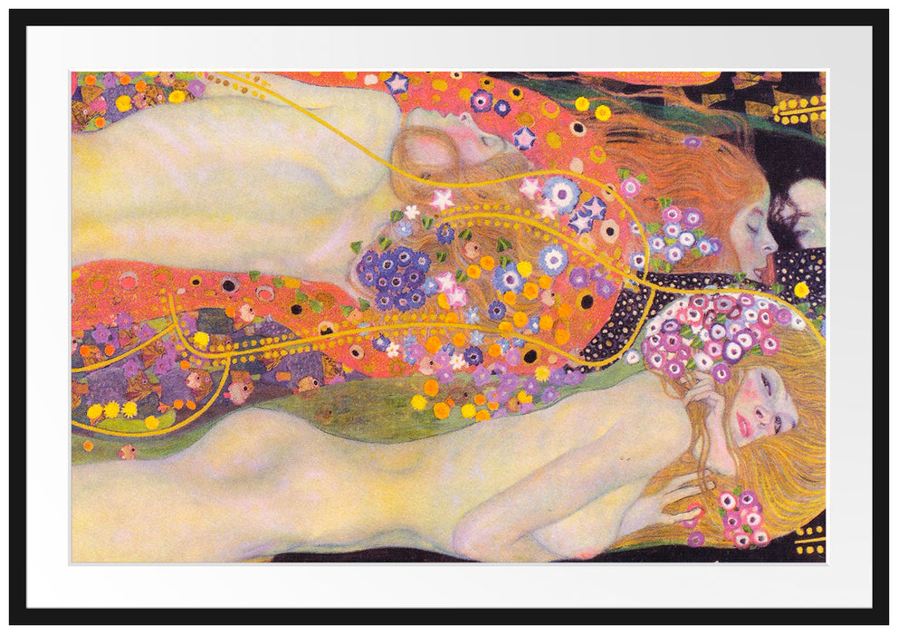 Gustav Klimt - Wasserschlangen II Passepartout Rechteckig 100