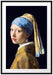 Johannes Vermeer - Mädchen mit dem Perlenohrring Passepartout Rechteckig 100