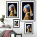 Johannes Vermeer - Mädchen mit dem Perlenohrring Passepartout Wohnzimmer Rechteckig