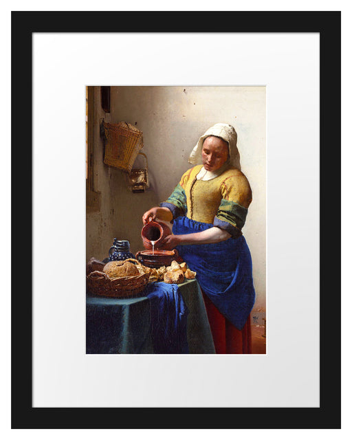 Johannes Vermeer - Das Milchmädchen Passepartout Rechteckig 30