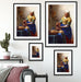 Johannes Vermeer - Das Milchmädchen Passepartout Wohnzimmer Rechteckig