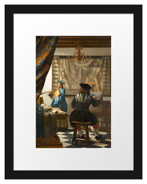 Johannes Vermeer - Die Allegorie der Malerei Passepartout Rechteckig 30
