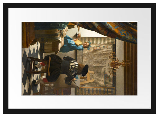 Johannes Vermeer - Die Allegorie der Malerei Passepartout Rechteckig 40