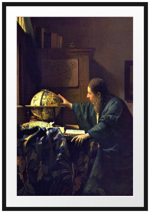 Johannes Vermeer - Der Astronom Passepartout Rechteckig 100