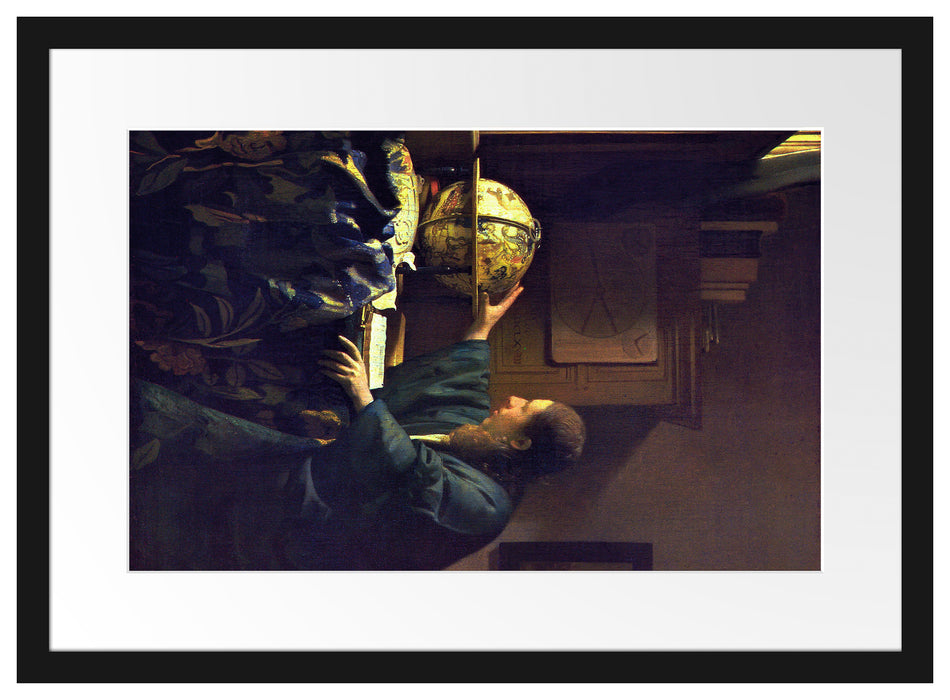 Johannes Vermeer - Der Astronom Passepartout Rechteckig 40
