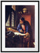 Johannes Vermeer - Der Geograph Passepartout Rechteckig 80