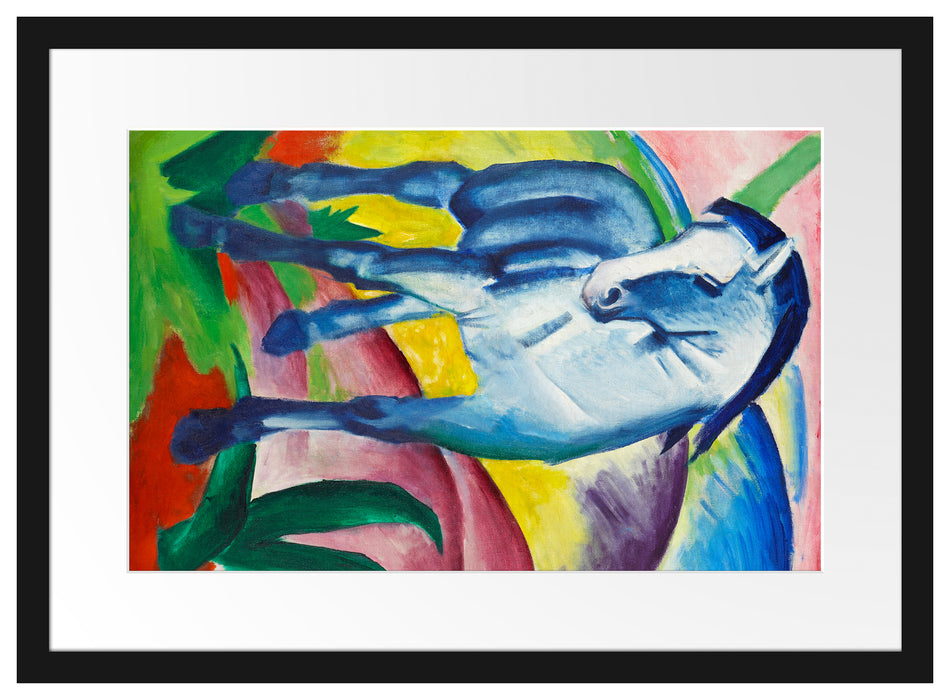 Franz Marc - Blaues Pferd Passepartout Rechteckig 40