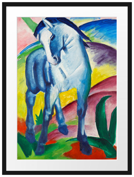 Franz Marc - Blaues Pferd Passepartout Rechteckig 80