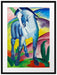 Franz Marc - Blaues Pferd Passepartout Rechteckig 80