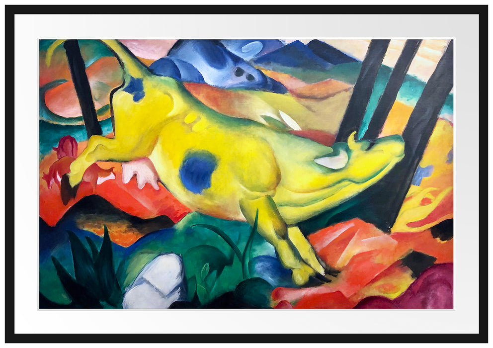 Franz Marc - Gelbe Kuh Passepartout Rechteckig 100