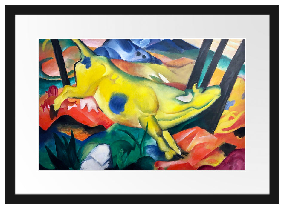 Franz Marc - Gelbe Kuh Passepartout Rechteckig 40