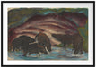 Franz Marc - Wildschweine am Wasser Passepartout Rechteckig 100