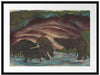 Franz Marc - Wildschweine am Wasser Passepartout Rechteckig 80