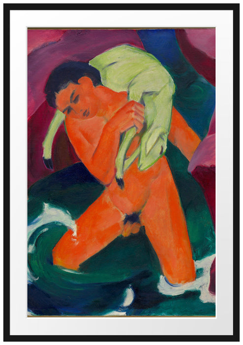 Franz Marc - Knabe mit Lamm Der gute Hirte Passepartout Rechteckig 100