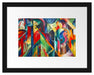 Franz Marc - Stallungen Passepartout Rechteckig 30