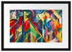 Franz Marc - Stallungen Passepartout Rechteckig 40