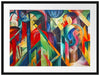Franz Marc - Stallungen Passepartout Rechteckig 80