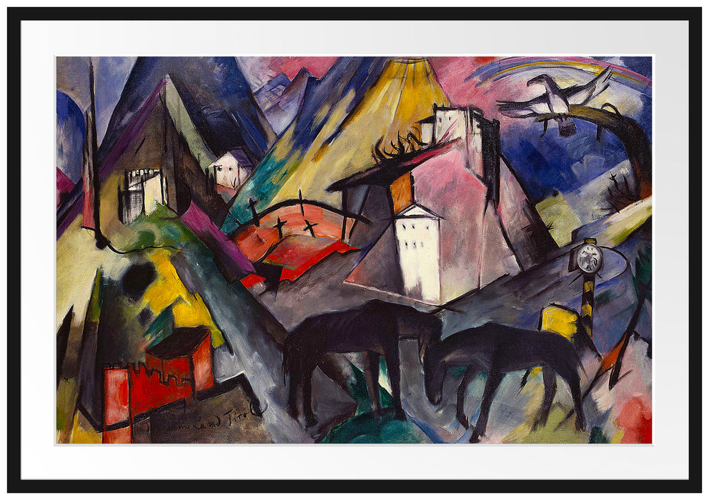 Franz Marc - Das arme Land Tirol Passepartout Rechteckig 100