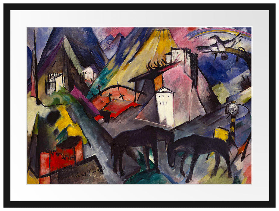 Franz Marc - Das arme Land Tirol Passepartout Rechteckig 80