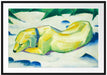 Franz Marc - Liegender Hund im Schnee Passepartout Rechteckig 100
