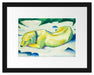 Franz Marc - Liegender Hund im Schnee Passepartout Rechteckig 30