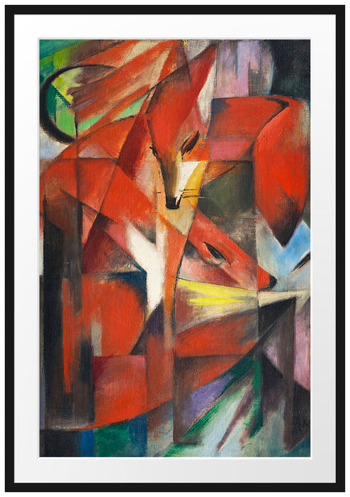 Franz Marc - Füchse Passepartout Rechteckig 100