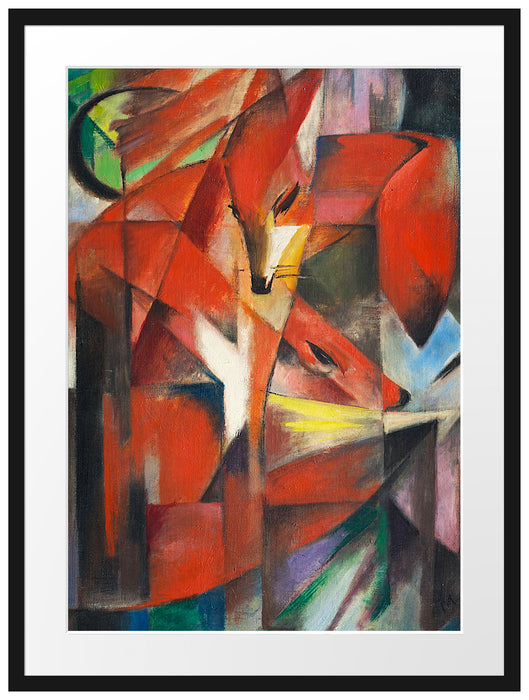 Franz Marc - Füchse Passepartout Rechteckig 80