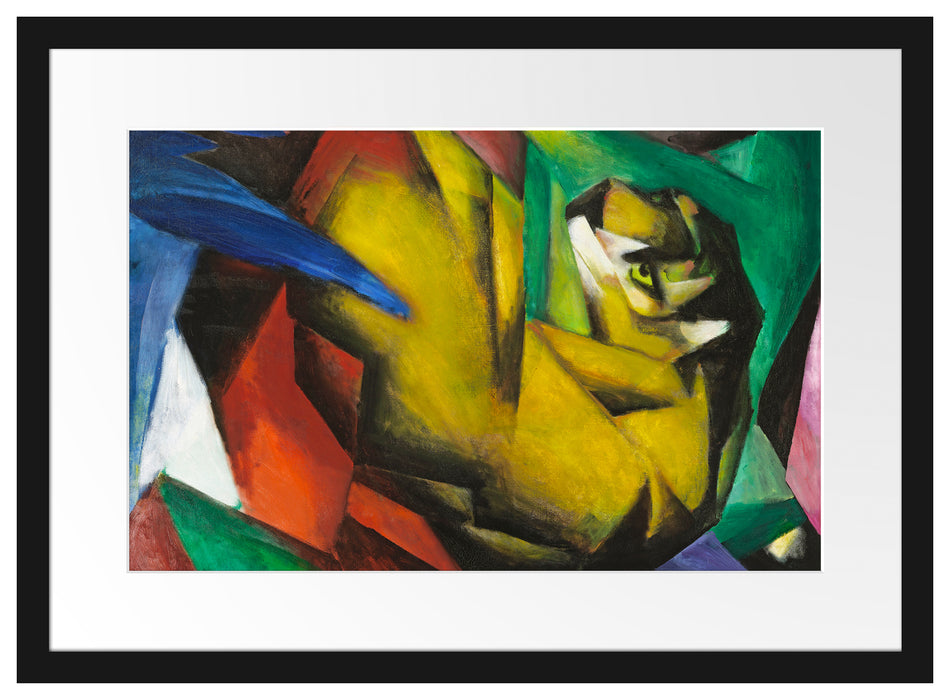 Franz Marc - Der Tiger Passepartout Rechteckig 40