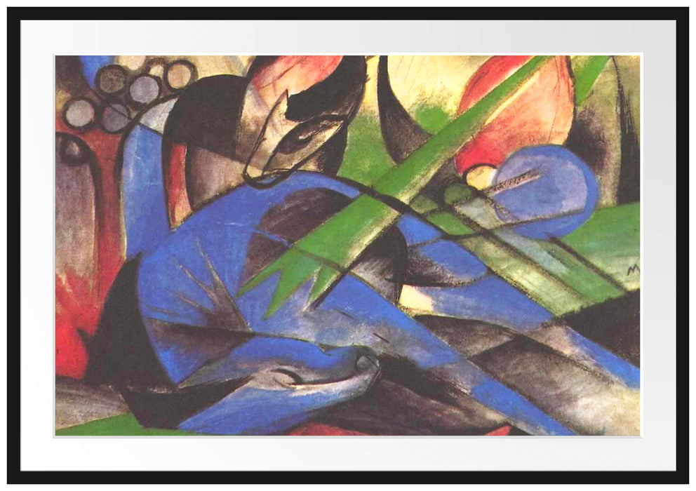 Franz Marc - Träumendes Pferd Passepartout Rechteckig 100