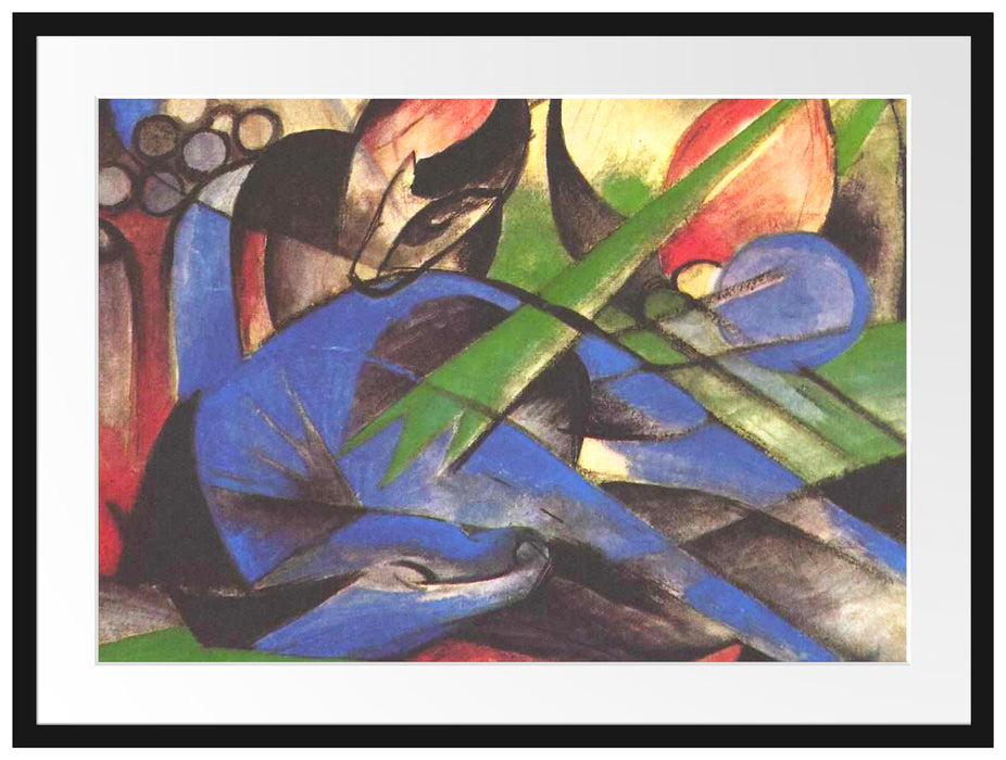 Franz Marc - Träumendes Pferd Passepartout Rechteckig 80