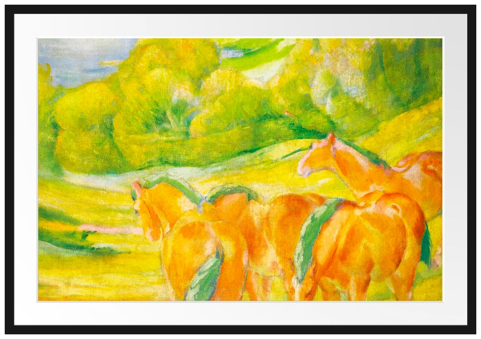 Franz Marc - Große Landschaft I Passepartout Rechteckig 100
