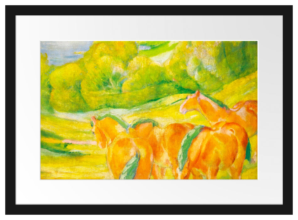 Franz Marc - Große Landschaft I Passepartout Rechteckig 40