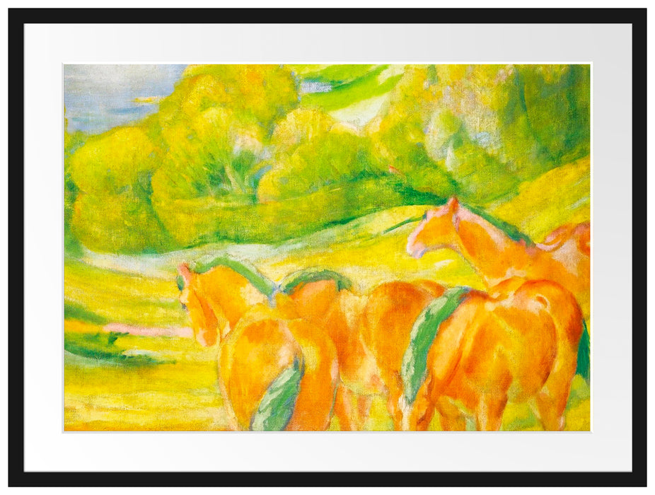 Franz Marc - Große Landschaft I Passepartout Rechteckig 80