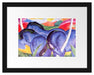 Franz Marc - Die großen blauen Pferde Passepartout Rechteckig 30