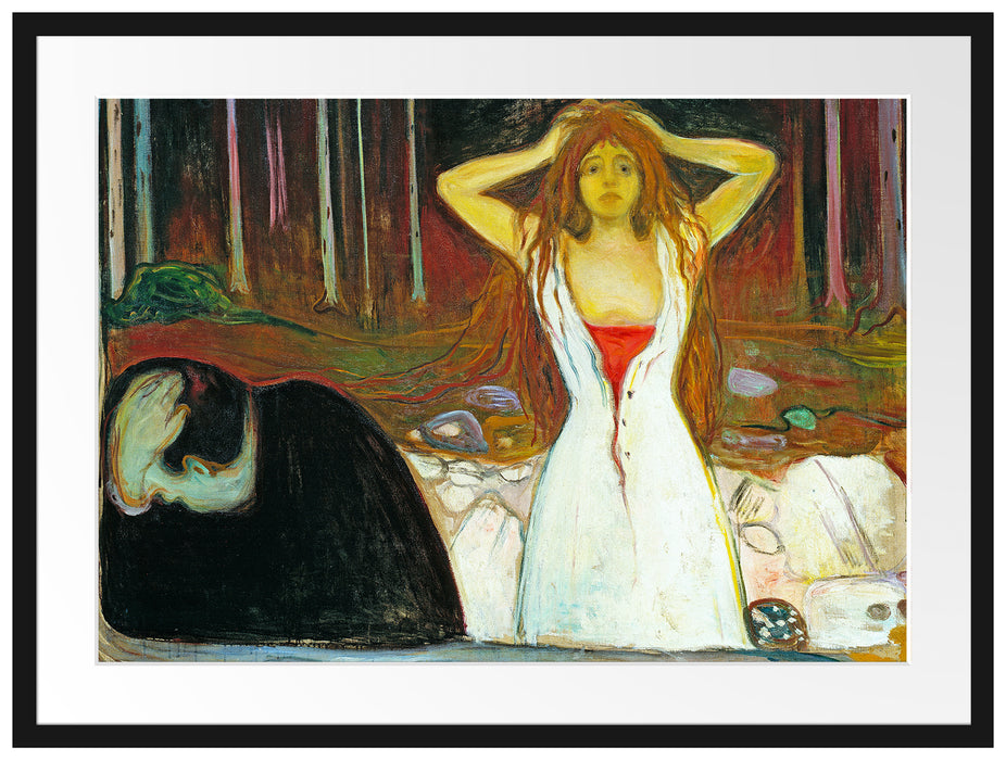 Edvard Munch - Asche Passepartout Rechteckig 80