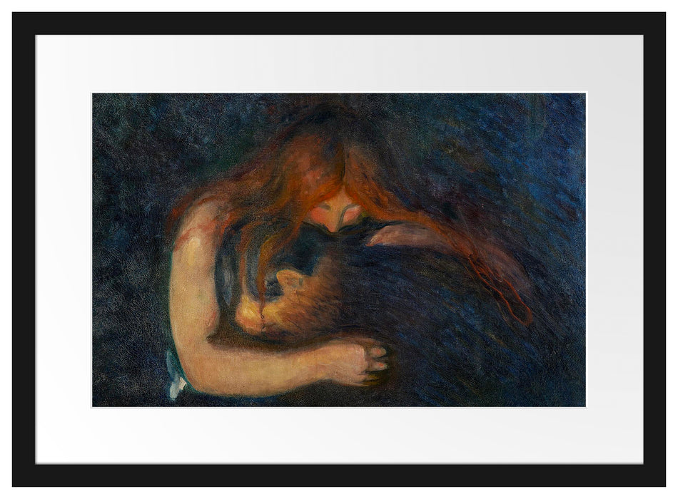 Edvard Munch - Vampir Passepartout Rechteckig 40
