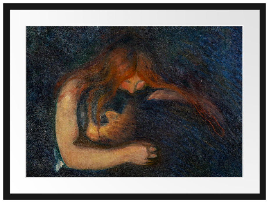 Edvard Munch - Vampir Passepartout Rechteckig 80