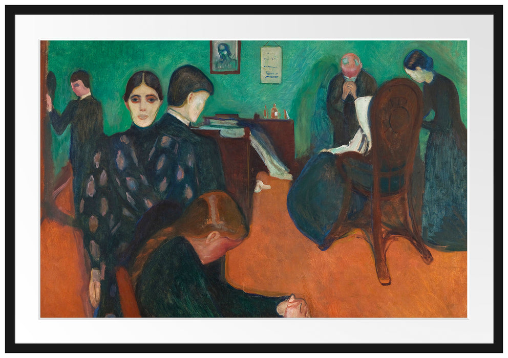 Edvard Munch - Der Tod im Krankenzimmer Passepartout Rechteckig 100