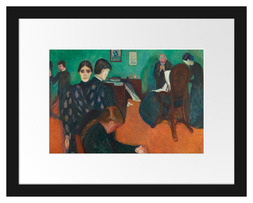 Edvard Munch - Der Tod im Krankenzimmer Passepartout Rechteckig 30
