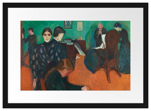 Edvard Munch - Der Tod im Krankenzimmer Passepartout Rechteckig 40