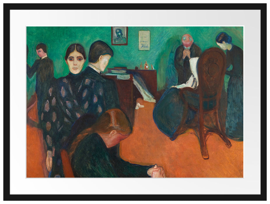 Edvard Munch - Der Tod im Krankenzimmer Passepartout Rechteckig 80