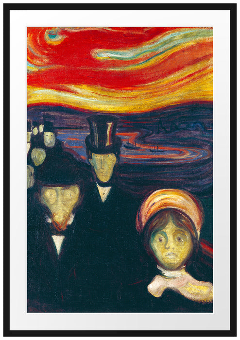 Edvard Munch - Angst Passepartout Rechteckig 100