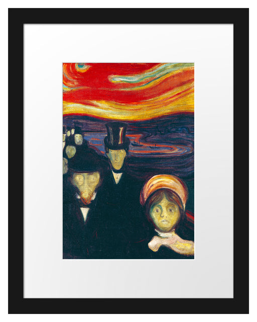 Edvard Munch - Angst Passepartout Rechteckig 30